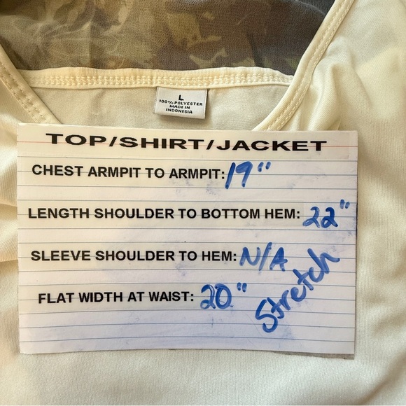 Liz Claiborne‎ 2 Pc Floral Sheer Top With Camisole Size Large Sleeveless Cottage - Picture 13 of 13